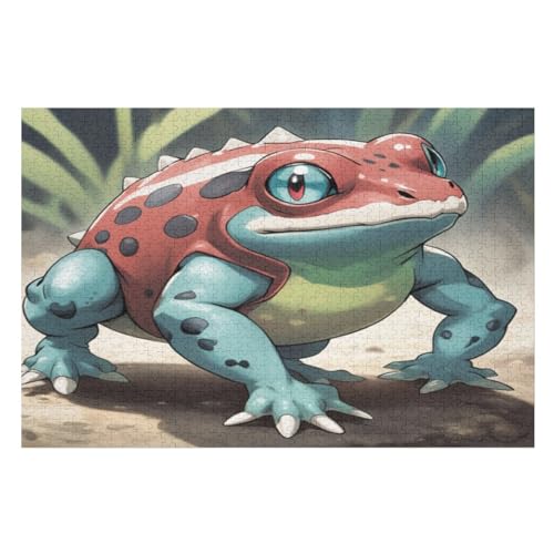 Frosch Puzzle Für Erwachsene,1000-teiliges Puzzles, Für Kinder,Holzpuzzle,Lernspielzeug, （75×50cm） von LHXLHXX