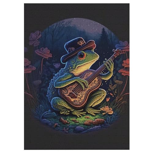 Frosch spielt Gitarre-Puzzle Für Erwachsene, 300 Teile, Holzpuzzle, Kinderpuzzle, Dekompressionsspiel, Spielzeugpuzzle 42×30cm Frosch spielt Gitarre-Puzzle Für Erwachsene, 300 Teile, Holzpuzzle, Kinderpuzzle, Dekompressionsspiel, Spielzeugpuzzle 42×30cm von LHXLHXX