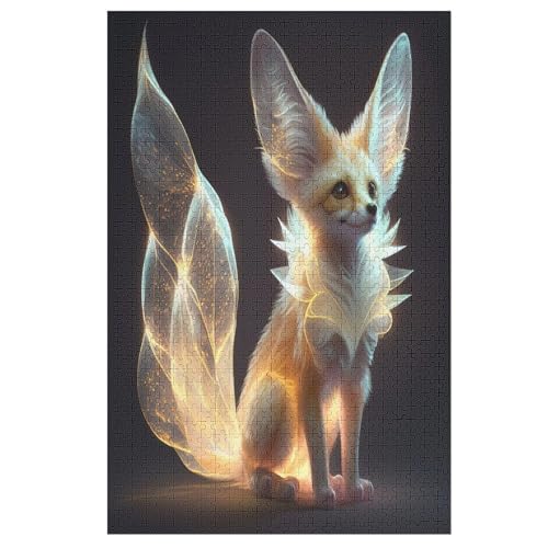 Fuchs Holzpuzzle 1000 Teile Klassische Puzzles Erwachsene Kinder Puzzle DIY Kit Holzspielzeug Einzigartiges Geschenk 78×53cm von LHXLHXX