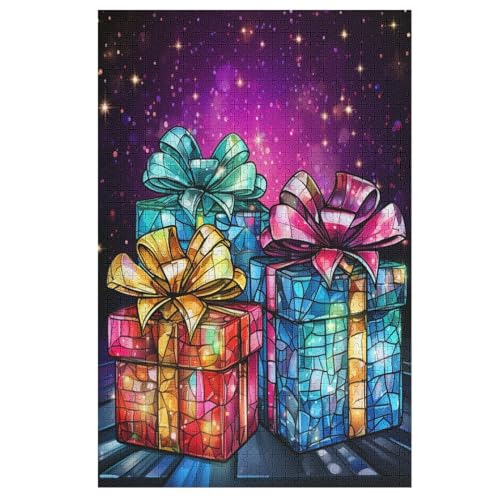 Geschenkmuster Holzpuzzle 1000 Teile, Knobelspiele Für Erwachsene, Teenager, Puzzles Unmögliche - Kinder Puzzle Zimmer Deko 78×53cm Geschenkmuster Holzpuzzle 1000 Teile, Knobelspiele Für Erwachsene, Teenager, Puzzles Unmögliche - Kinder Puzzle Zimmer Deko 78×53cm von LHXLHXX
