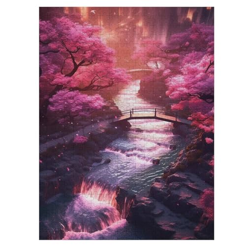Holzpuzzle Japan Style Puzzle 500 Teile Erwachsene Klassische Pädagogisches Spielzeug Kinder Lernspiel Herausforderndes Puzzles 55×41cm von LHXLHXX