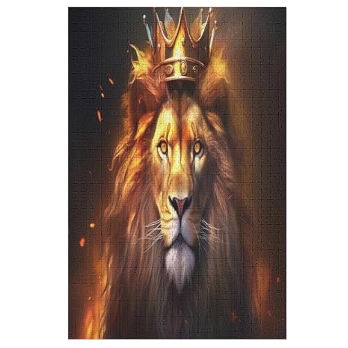 Holzpuzzles 1000 Teile Tier Löwe -Puzzle Für Jungen Und Mädchen, Schwierigkeitsgrad, Lernspiele, Familienspielzeug 78×53cm Holzpuzzles 1000 Teile Tier Löwe -Puzzle Für Jungen Und Mädchen, Schwierigkeitsgrad, Lernspiele, Familienspielzeug 78×53cm von LHXLHXX