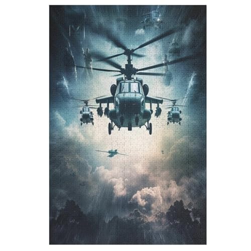 Hubschrauber Holzpuzzle - 1000 Teiliges Jigsaw Knobelspiel - Puzzle Für Erwachsene & Kinder - Outdoor & Reisespielzeug 78×53cm Hubschrauber Holzpuzzle - 1000 Teiliges Jigsaw Knobelspiel - Puzzle Für Erwachsene & Kinder - Outdoor & Reisespielzeug 78×53cm von LHXLHXX
