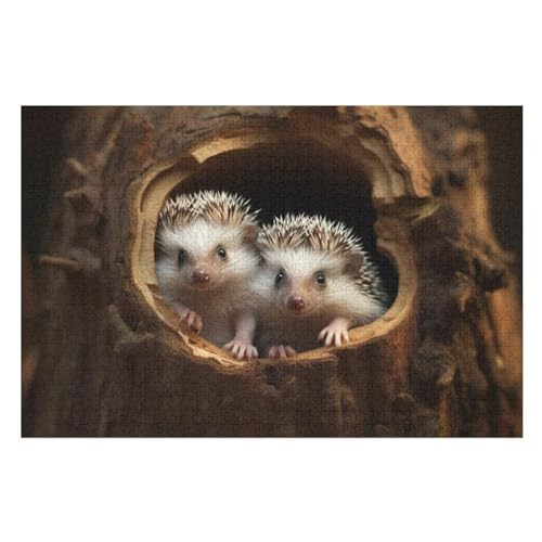 Igel 1000 Teile Puzzles Für Erwachsene, Impossible Puzzle, Geschicklichkeitsspiel Für Die Ganze Familie, Kinder Holzpuzzle （75×50cm） von LHXLHXX