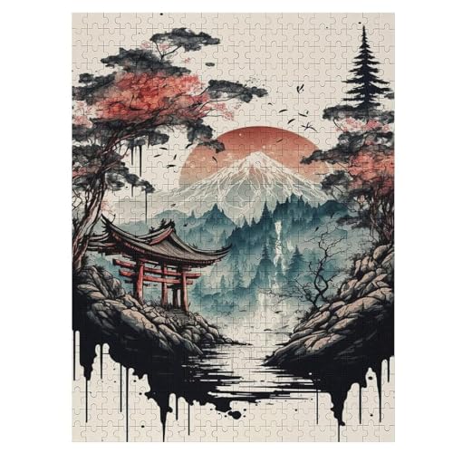 Japan Style 500 Teile Puzzles Für Erwachsene, Impossible Puzzle, Geschicklichkeitsspiel Für Die Ganze Familie, Kinder Holzpuzzle 55×41cm Japan Style 500 Teile Puzzles Für Erwachsene, Impossible Puzzle, Geschicklichkeitsspiel Für Die Ganze Familie, Kinder Holzpuzzle 55×41cm von LHXLHXX