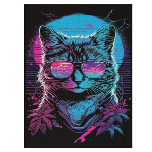 Katze 500 Teile Premium-Puzzles Für Erwachsene Kinder- Holzpuzzles Spaß Und Lernspiele - Perfekte Puzzle-Geschenke 55×41cm Katze 500 Teile Premium-Puzzles Für Erwachsene Kinder- Holzpuzzles Spaß Und Lernspiele - Perfekte Puzzle-Geschenke 55×41cm von LHXLHXX