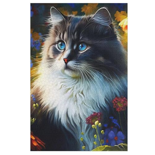 Katze Puzzles 1000 Teile Erwachsener Kniffel Spaß Für Die Ganze Familie, Holzpuzzle Kinder Erwachsene, Impossible Puzzle Schwer 78×53cm Katze Puzzles 1000 Teile Erwachsener Kniffel Spaß Für Die Ganze Familie, Holzpuzzle Kinder Erwachsene, Impossible Puzzle Schwer 78×53cm von LHXLHXX