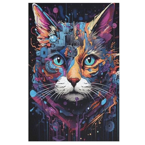 Katze Puzzles 1000 Teile Erwachsener Kniffel Spaß Für Die Ganze Familie, Holzpuzzle Kinder Erwachsene, Impossible Puzzle Schwer 78×53cm Katze Puzzles 1000 Teile Erwachsener Kniffel Spaß Für Die Ganze Familie, Holzpuzzle Kinder Erwachsene, Impossible Puzzle Schwer 78×53cm von LHXLHXX