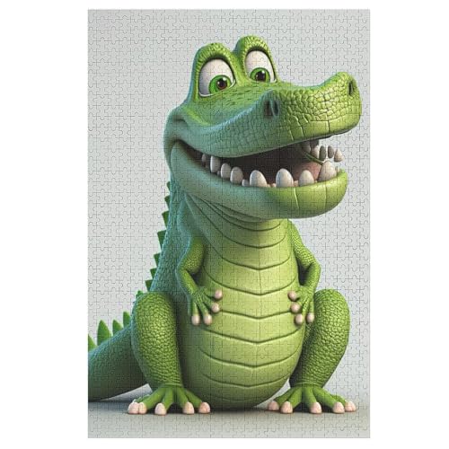 Krokodil -Puzzle, 1000 Teile,Holzpuzzle Für Erwachsene Kinder, Lustiges Spielzeug, Denkspiel, Bildungsspiel, 78×53cm von LHXLHXX
