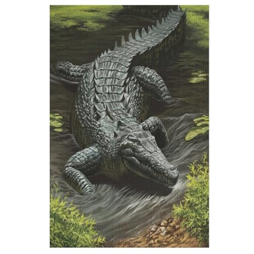Krokodil -Puzzle, 1000 Teile,Holzpuzzle Für Erwachsene Kinder, Lustiges Spielzeug, Denkspiel, Bildungsspiel, 78×53cm Krokodil -Puzzle, 1000 Teile,Holzpuzzle Für Erwachsene Kinder, Lustiges Spielzeug, Denkspiel, Bildungsspiel, 78×53cm von LHXLHXX