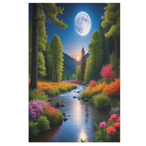 Landschaft -Puzzle, 1000 Teile,Holzpuzzle Für Erwachsene Kinder, Lustiges Spielzeug, Denkspiel, Bildungsspiel, 78×53cm von LHXLHXX