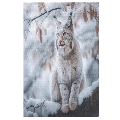 Luchs Holzpuzzle 1000 Teile Klassische Puzzles Erwachsene Kinder Puzzle DIY Kit Holzspielzeug Einzigartiges Geschenk 78×53cm von LHXLHXX