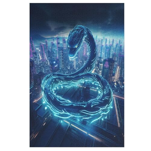 Neon Schlange 1000 Teile Premium-Puzzles Für Erwachsene Kinder- Holzpuzzles Spaß Und Lernspiele - Perfekte Puzzle-Geschenke 78×53cm Neon Schlange 1000 Teile Premium-Puzzles Für Erwachsene Kinder- Holzpuzzles Spaß Und Lernspiele - Perfekte Puzzle-Geschenke 78×53cm von LHXLHXX