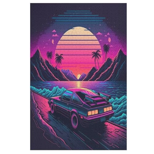 Neonauto Puzzle 1000 Teile, Holzpuzzle Für Erwachsene Kinder, Impossible Puzzles, Geschicklichkeitsspiel Für Die Ganze Familie 78×53cm Neonauto Puzzle 1000 Teile, Holzpuzzle Für Erwachsene Kinder, Impossible Puzzles, Geschicklichkeitsspiel Für Die Ganze Familie 78×53cm von LHXLHXX