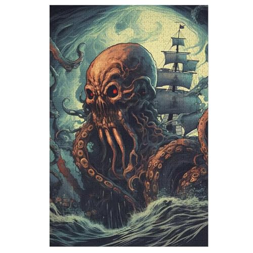 Oktopus -Puzzle, 1000 Teile,Holzpuzzle Für Erwachsene Kinder, Lustiges Spielzeug, Denkspiel, Bildungsspiel, 78×53cm Oktopus -Puzzle, 1000 Teile,Holzpuzzle Für Erwachsene Kinder, Lustiges Spielzeug, Denkspiel, Bildungsspiel, 78×53cm von LHXLHXX