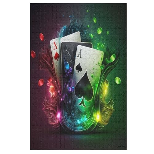 Poker Puzzles 1000 Teile Erwachsener Kniffel Spaß Für Die Ganze Familie, Holzpuzzle Kinder Erwachsene, Impossible Puzzle Schwer 78×53cm Poker Puzzles 1000 Teile Erwachsener Kniffel Spaß Für Die Ganze Familie, Holzpuzzle Kinder Erwachsene, Impossible Puzzle Schwer 78×53cm von LHXLHXX