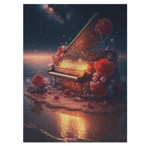 Puzzle 500 Teile Klavier Holzpuzzle Für Erwachsene Lernspiel Herausforderungsspielzeug The Puzzles Für Erwachsene Kinder 55×41cm von LHXLHXX