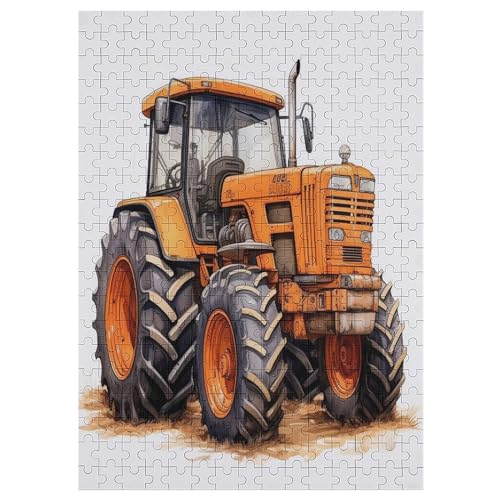 Puzzles Grüner Traktor, 300 Teile, Puzzle Aus Holz Für Erwachsene Und Kinder Ab 12 Jahren, Lernspielzeug 42×30cm von LHXLHXX
