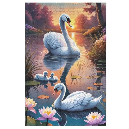 Schwan Puzzles 1000 Teile Erwachsener Kniffel Spaß Für Die Ganze Familie, Holzpuzzle Kinder Erwachsene, Impossible Puzzle Schwer 78×53cm Schwan Puzzles 1000 Teile Erwachsener Kniffel Spaß Für Die Ganze Familie, Holzpuzzle Kinder Erwachsene, Impossible Puzzle Schwer 78×53cm von LHXLHXX