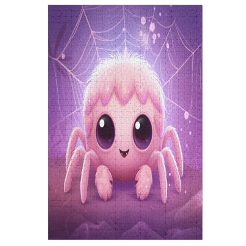 Spinne Holzpuzzle 1000 Teile Klassische Puzzles Erwachsene Kinder Puzzle DIY Kit Holzspielzeug Einzigartiges Geschenk 78×53cm von LHXLHXX