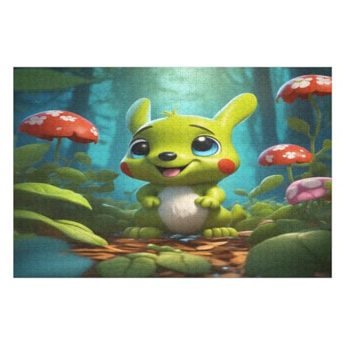 Süße Tiere Puzzles 1000 Teile Erwachsener Kniffel Spaß Für Die Ganze Familie, Holzpuzzle Kinder Erwachsene, Impossible Puzzle Schwer （75×50cm） von LHXLHXX