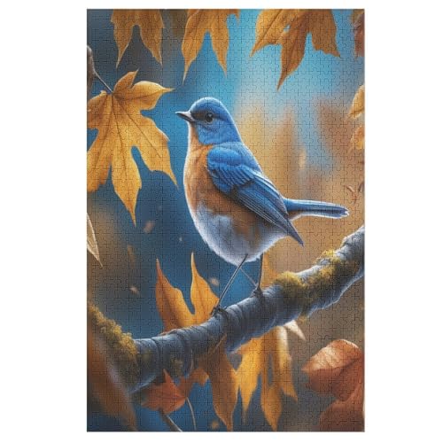Süßer Vogel Holzpuzzle - 1000 Teiliges Jigsaw Knobelspiel - Puzzle Für Erwachsene & Kinder - Outdoor & Reisespielzeug 78×53cm von LHXLHXX