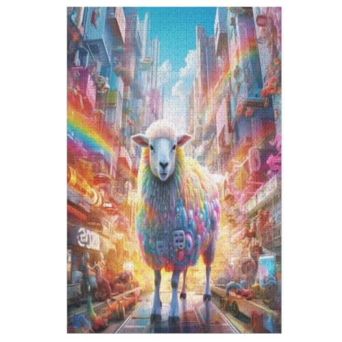 Süßes Schaf 1000 Teile Puzzles Für Erwachsene, Impossible Puzzle, Geschicklichkeitsspiel Für Die Ganze Familie, Kinder Holzpuzzle 78×53cm Süßes Schaf 1000 Teile Puzzles Für Erwachsene, Impossible Puzzle, Geschicklichkeitsspiel Für Die Ganze Familie, Kinder Holzpuzzle 78×53cm von LHXLHXX