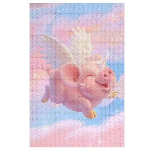 Süßes Schwein 1000 Teile Puzzles Für Erwachsene, Impossible Puzzle, Geschicklichkeitsspiel Für Die Ganze Familie, Kinder Holzpuzzle 78×53cm Süßes Schwein 1000 Teile Puzzles Für Erwachsene, Impossible Puzzle, Geschicklichkeitsspiel Für Die Ganze Familie, Kinder Holzpuzzle 78×53cm von LHXLHXX