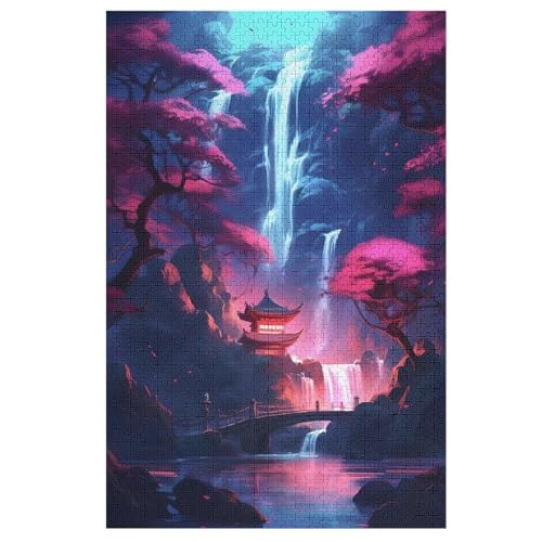 Tempel Holzpuzzle 1000 Teile Klassische Puzzles Erwachsene Kinder Puzzle DIY Kit Holzspielzeug Einzigartiges Geschenk 78×53cm von LHXLHXX