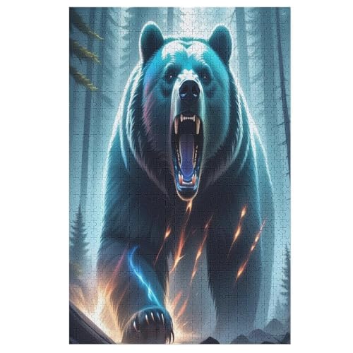 Tier Bear 1000 Teile Premium-Puzzles Für Erwachsene Kinder- Holzpuzzles Spaß Und Lernspiele - Perfekte Puzzle-Geschenke 78×53cm Tier Bear 1000 Teile Premium-Puzzles Für Erwachsene Kinder- Holzpuzzles Spaß Und Lernspiele - Perfekte Puzzle-Geschenke 78×53cm von LHXLHXX