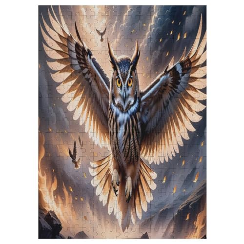 Tierische Eule Puzzle 300 Teile, Holzpuzzle Für Erwachsene Kinder, Impossible Puzzles, Geschicklichkeitsspiel Für Die Ganze Familie 42×30cm Tierische Eule Puzzle 300 Teile, Holzpuzzle Für Erwachsene Kinder, Impossible Puzzles, Geschicklichkeitsspiel Für Die Ganze Familie 42×30cm von LHXLHXX
