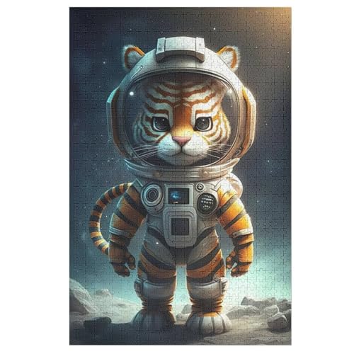 Tiger Holzpuzzle 1000 Teile Klassische Puzzles Erwachsene Kinder Puzzle DIY Kit Holzspielzeug Einzigartiges Geschenk 78×53cm von LHXLHXX