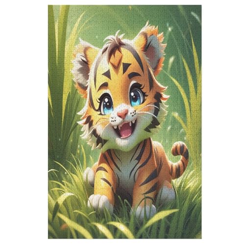 Tiger Holzpuzzle Für Erwachsene Teenager Stress Abbauen Familien-Puzzlespiel Poster 1000-teiliges Puzzle Kinder Lernspiel 78×53cm Tiger Holzpuzzle Für Erwachsene Teenager Stress Abbauen Familien-Puzzlespiel Poster 1000-teiliges Puzzle Kinder Lernspiel 78×53cm von LHXLHXX