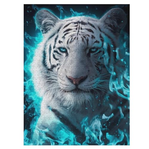 Weißer Tiger 500 Teile Puzzles Für Erwachsene, Impossible Puzzle, Geschicklichkeitsspiel Für Die Ganze Familie, Kinder Holzpuzzle 55×41cm Weißer Tiger 500 Teile Puzzles Für Erwachsene, Impossible Puzzle, Geschicklichkeitsspiel Für Die Ganze Familie, Kinder Holzpuzzle 55×41cm von LHXLHXX