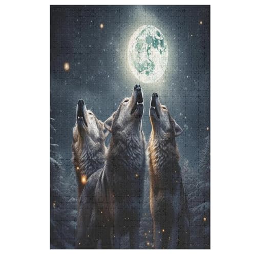 Wolf -Puzzle, 1000 Teile,Holzpuzzle Für Erwachsene Kinder, Lustiges Spielzeug, Denkspiel, Bildungsspiel, 78×53cm Wolf -Puzzle, 1000 Teile,Holzpuzzle Für Erwachsene Kinder, Lustiges Spielzeug, Denkspiel, Bildungsspiel, 78×53cm von LHXLHXX