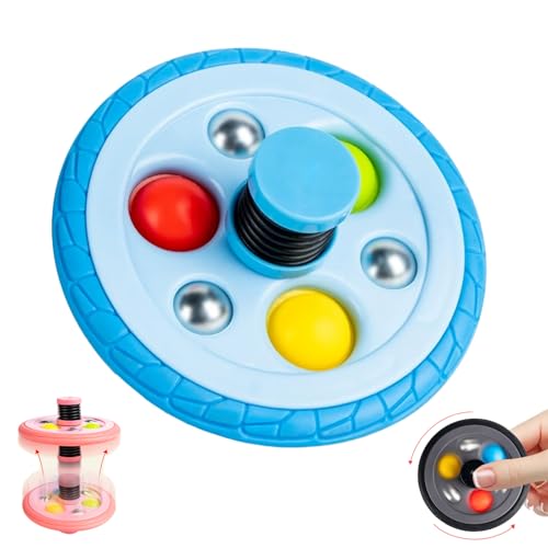 LHXLYSLS Multifunktions Fidget Spinner - Gyro Hand Finger Spinning Running Tire mit Bounce & Pop Bubble, Schreibtisch Spielzeug zur Stress Angst Relief (Blau) Geschenk für Kinder 3-10 Jahre von LHXLYSLS