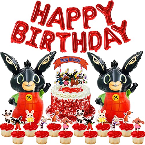 Geburtstag Dekoration 28 Pcs,Party Dekoration,Cake Topper,Luftballons,Folienballons,Alles Gute Zum Geburtstag Banner,Dekoratione Kinder Geburtstags Feiern von LHYQDM
