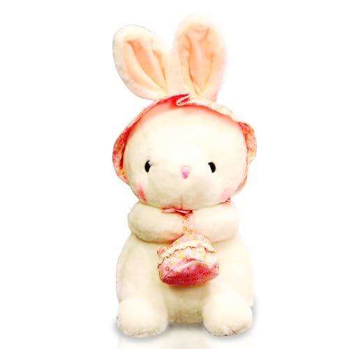 LHYQDM Osterhase Plüschtier, Hase Kuscheltier Osterhase, Osterhase Plüsch Kaninchen, Plush Osterhase 28 cm, Plüschpuppe Hase, Osterhase Stofftier Ostergeschenke für Kinder Jungen Mädchen von LHYQDM