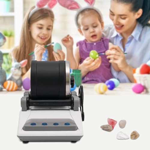 LIAIZE Rock Tumbler Kit, Professionelles Steintrommel Set, Elektrisch Poliertrommel mit 3 Tasten der Zeiteinstellung von (1/2/4 Tage), Schleiftrommel Poliermaschine Steinschleifmaschine von LIAIZE
