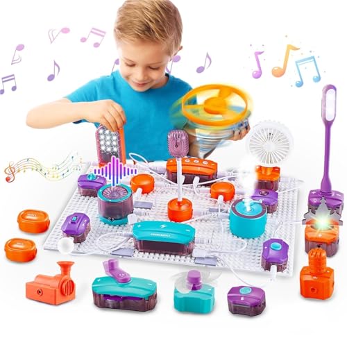 Experimentierkasten für Kinder 53PCS DIY Elektronik Exploration Kit Physik Wissenschaft Experimente Platine Kit Experiment von LIANGGM