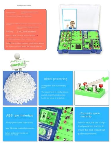 Experimentierkasten für Kinder Physik-Ausrüstungssatz Elektrizitäts-Experimentierkasten Schaltkreiskasten Experiment von LIANGGM