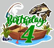 Angeln Kuchen Topper Kinder 4th Birthday Happy Fishing Rod Barsch Big Fish Dekoration Geburtstagsfeier für Jungen und Mädchen Fischer Party Dekoration Tolles Partyzubehör (4 Angeln Kuchen Topper Kinder 4th Birthday Happy Fishing Rod Barsch Big Fish Dekoration Geburtstagsfeier für Jungen und Mädchen Fischer Party Dekoration Tolles Partyzubehör (4 von LIANGSS