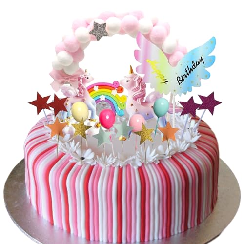 LIANRISES 19 Stück Einhorn Tortendeko Einhorn Kuchendeko Regenbogen Tortendeko Tortendeko Geburtstag Mädchen Tortenaufleger Einhorn LIANRISES 19 Stück Einhorn Tortendeko Einhorn Kuchendeko Regenbogen Tortendeko Tortendeko Geburtstag Mädchen Tortenaufleger Einhorn von LIANRISES