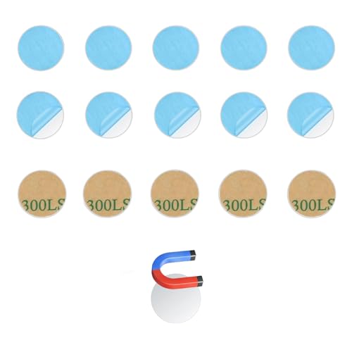 LIANRISES 110 Stück 15mm Metallplättchen Selbstklebend Magnetplättchen, Metallscheiben, Tonie Regal Erweiterung für Magnete, Handyshalter von LIANRISES
