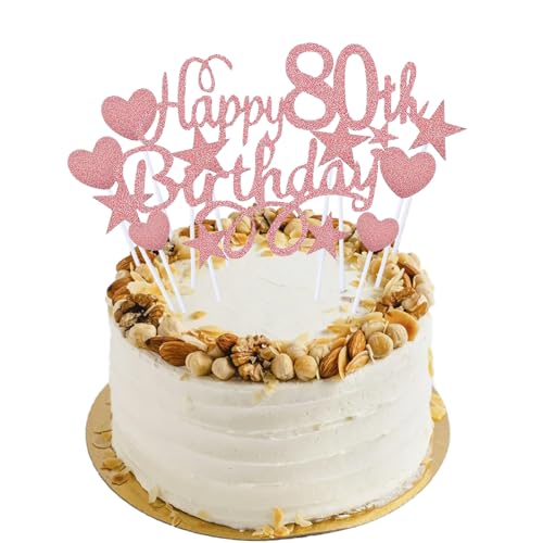 LIANRISES Tortendeko 80 Geburtstag Mann Cake Topper 80 Geburtstag Tortendeko 80 Geburtstag Frau Mann Cake Topper 80. Geburtstag Rosa LIANRISES Tortendeko 80 Geburtstag Mann Cake Topper 80 Geburtstag Tortendeko 80 Geburtstag Frau Mann Cake Topper 80. Geburtstag Rosa von LIANRISES