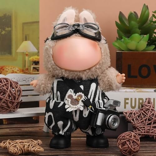 17 cm Anwendbares Labu-Kleidung, Rock, Hosen, Schuhe, Hut, Kamera, Brillen Set (LBB-11 (2-teiliges Set + Schuhe + Brille + Kamera)) von LIANTRADECOM