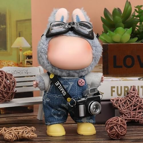 17 cm Anwendbares Labu-Kleidung, Rock, Hosen, Schuhe, Hut, Kamera, Brillen Set (LBB-8 (2-teiliges Set + Schuhe + Brille + Kamera)) von LIANTRADECOM