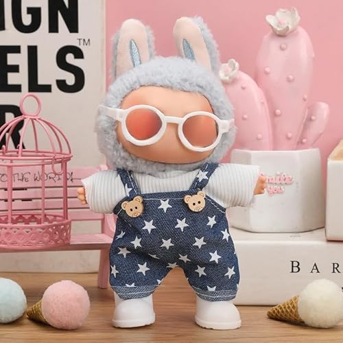 17 cm Anwendbares Labu-Kleidung, Rock, Hosen, Schuhe, Hut, Kamera-Brillen-Set (LBB-16 (2-teiliges Set + kleine Brille + Schuhe)) von LIANTRADECOM