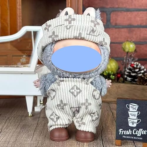 Anwendbar für Labu Clothes 17 cm Kleiderschmuck-Ersatz-Set, kaufen Sie eines, zufällig verschenken Sie eines, insgesamt 2 Stück, nur Kleidung, keine Schuhe im Lieferumfang enthalten (Beige L Home) von LIANTRADECOM