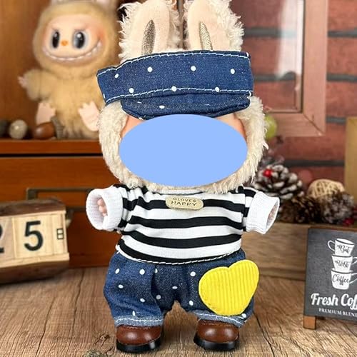 Anwendbar für Labu Clothes 17 cm Kleidungsschmuck-Ersatz-Set, kaufen Sie eines, zufällig verschenken Sie eines, insgesamt 2 Stück, nur Kleidung, keine Schuhe im Lieferumfang enthalten (gelbe von LIANTRADECOM
